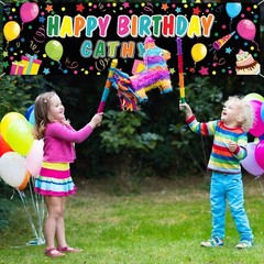 Personalized Birthday Banner with Name DIY Colorful Happy Birthday Banner Backdr