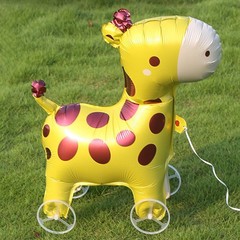 Walking Animal Balloons With Wheels Kids Birthday Pet Theme Party Decoration