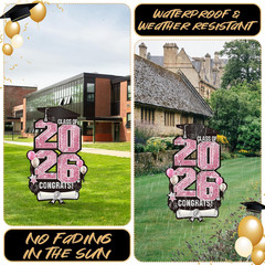 2026 Extra Large 47.2 Inch Graduation Yard Sign Congrats Grad Lawn Decor Class o