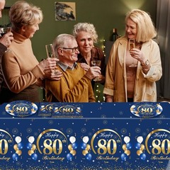41PCS 80th birthday decorations Navy Blue and Gold 80th Birthday Party Favor …