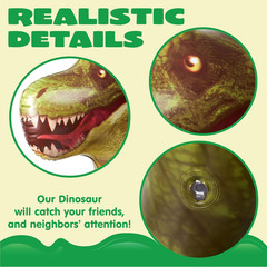 62in Giant T-Rex Dinosaur Inflatable, Over 5ft Tall, Party Decor & Pool Toy Gift