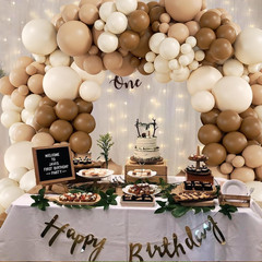 140Pcs Netural Balloon Garland Arch Kit, 5 10 12 18Inch Brown Beige Nude Tan Bal