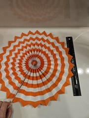 Seven Hanging Paper Fans Decoration Set for Weddings or Birthday – Pinwheels
