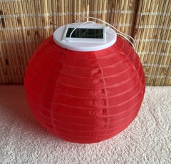 Red, White & Blue LED Vinyl Lanterns, Chinese / Japanese Hanging Paper Good Cond