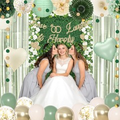 Sage Green Bridal Shower Decorations, Bachelorette Party Decorations Love Lau…
