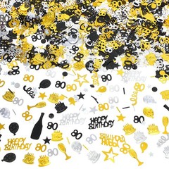 Hungdao 3000 Pieces Table Confetti Happy Birthday Cake Foil Metallic Sequins Con