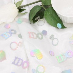 160 PCS Iridescent I Do Engagement Wedding Confetti Bridal Shower Decoration