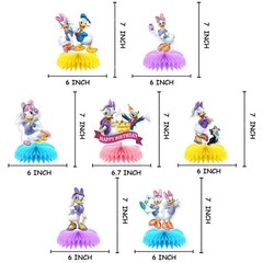 Daisy Duck Honeycomb Centerpieces Table Toppers Decore for Birthday Party Decor