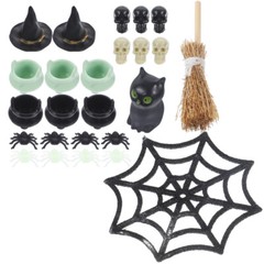 1 Set Miniature Halloween Things Decor Cake Decorations Home Mystery Crafts Hat