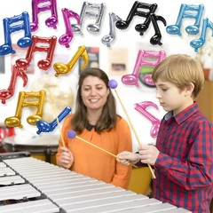 16 Pcs Music Note Foil Balloons 16» Music Note Foil Mylar Balloons Aluminum …