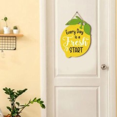 Handmade Summer Lemon Door Sign Welcome Wooden Door Hanging Home Decoration UK