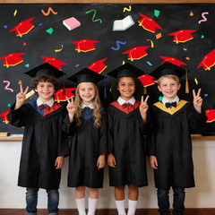 50 Pcs Graduation Hat Cutouts Red Grad Caps Tassel Paper Cutting Bulletin Board