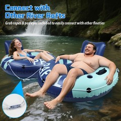 Inflatable River Tube Float, 53″ Pool Float Adult, River Tubes for Floating H…