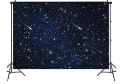 Night Sky Star Universe Space Starry Photo Backdrop.Galaxy Stars Banner.7×5 Ft.