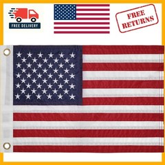 Durable 12.5×18 American Boat Flag with Brass Grommets – Flag for Any Occasion
