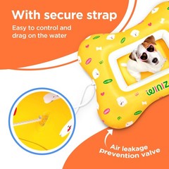 Inflatable Dog Float for Small & Medium Dogs, Pet Pool Raft, Durable PVC, Sta…