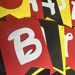 Mickey Mouse Hanging Decoration Birthday Party Kids Paper Yellow Red Black