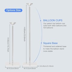 23.6 Inch Height Clear Acrylic Balloon Stand for Table Centerpiece Decoration…