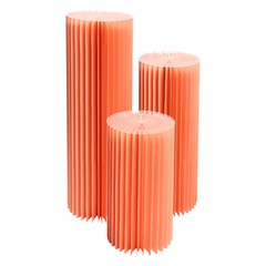 3PCS Thickened Paper& PVC Pink Foldable Paper Columns Display Pedestals Stands
