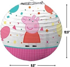 Peppa Pig Party Decor Paper Lanterns – 15 Pieces – NEW