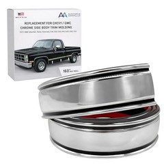 Chrome Side Body Trim Molding Compatible Half Roll – 160″ Chrome 2.25″ (73-88)