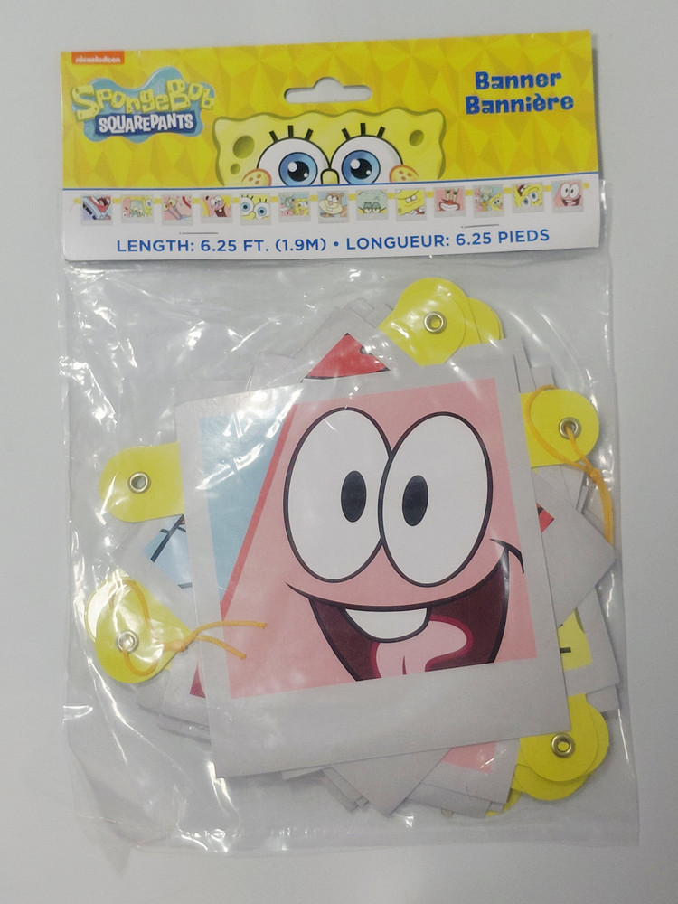 Viacom Spongebob Squarepants & Patrick Banner 6.25 Ft Long NEW
