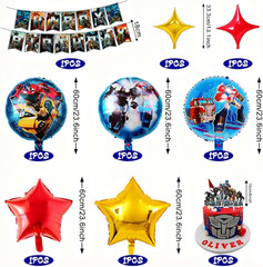 47Pack Party Supplies, Birthday Decorations Set for Boys Balloons, Birthday Foil
