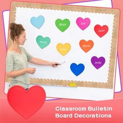 180PCS 3.5×3.1 Inch Heart Cutouts, Assorted Colors, Coated Paper, Die Cut