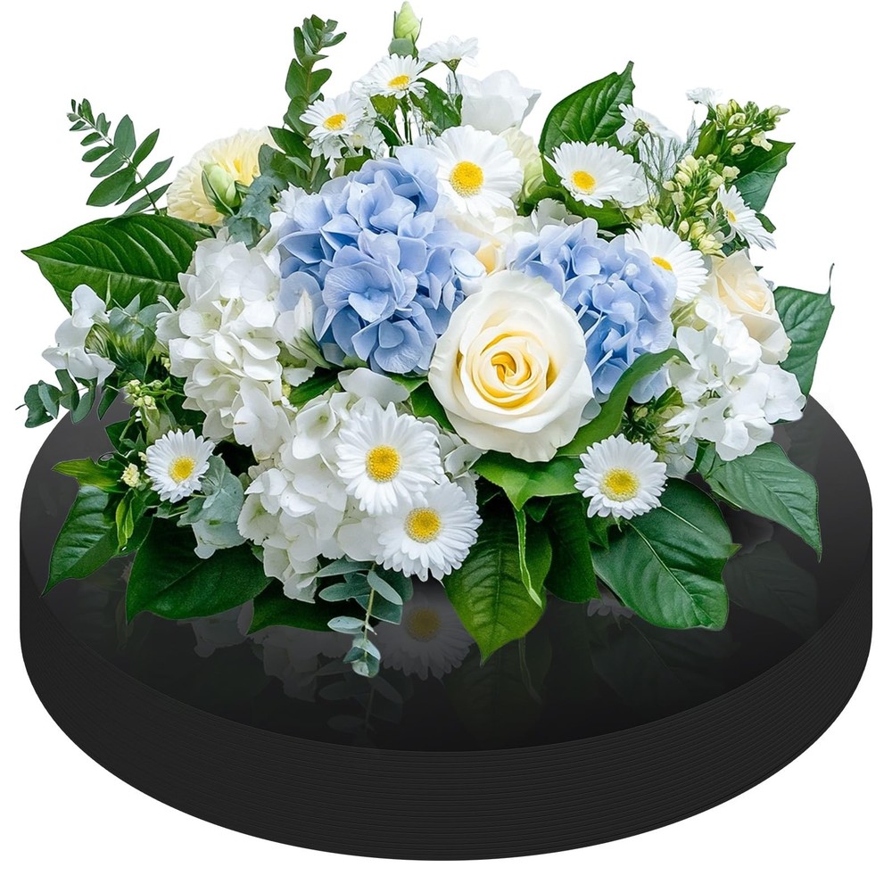 12 Pcs Acrylic Round Mirror Centerpiece for Table Black Circle Mirror Trays 1…