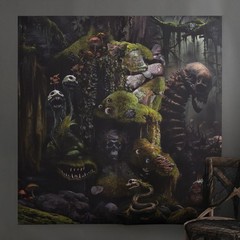 Mutated Forest Haunted House Halloween Party Decoration Scene Setters Backdrop