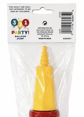 2-Pack Plastic Balloon Pump Handheld Latex Balloon Inflation Device 3•2•1 PARTY!