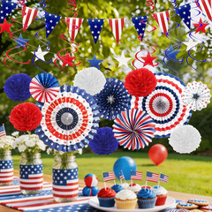 28 Pcs Fourth/4th of July Decorations, 250th Anniversary Patriotic Memorial D…