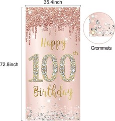 100th Birthday Celebration Banner – Lightweight & Tear Resistant for Lasting Fun