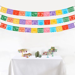 Mexican Serape Table Runner + Banner for Cinco de Mayo Party Fiesta Day of Deat