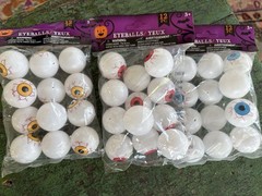 NEW 36 Eyeball Plastic Party Fun Beer Pong Halloween Eyeballs Red Blue Yellow