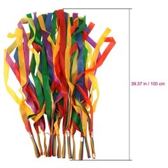 Rainbow Dance Ribbons, 12PCS Rhythm Ribbon Streamers for Kids Children Adults…