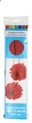 208 x NEW 12″ White & Red Tissue Paper Pom Pom Hanging Decorations