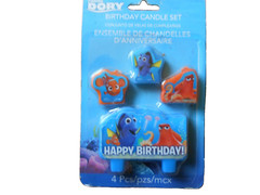Disney Pixar FINDING DORY Birthday Party Cake Candles Set of 4 Pcs NIP