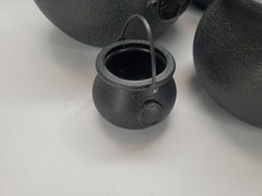 Halloween 6-in-1 Large Black Plastic Witches Cauldron for Party Decor