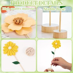 11PCS Wildflower Party Decorations, Wildflower Centerpieces Wooden Base Paste…