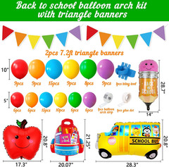 Back to School Balloons Garland Arch Kit Decorations – Welcome First Day of Scho