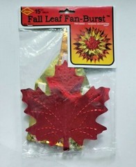 2003 Beistle Fall Leaf Fan-Burst 15″ New In Packaging