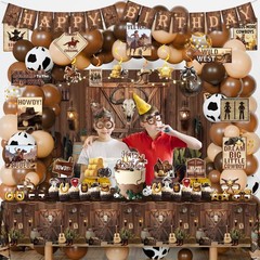 Western Party Decorations, 126 Pcs Wild West Cowboy Rodeo Bday Party Decor Su…