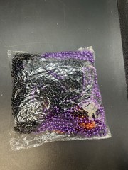 JULBEAR Bulk Halloween Beads Necklaces, 60 Pcs Mardi Gras Black Orange Purple