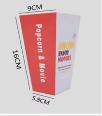 50PCS Yellow, Red and white Popcorn paper movie Boxes Party , Party favour boxes
