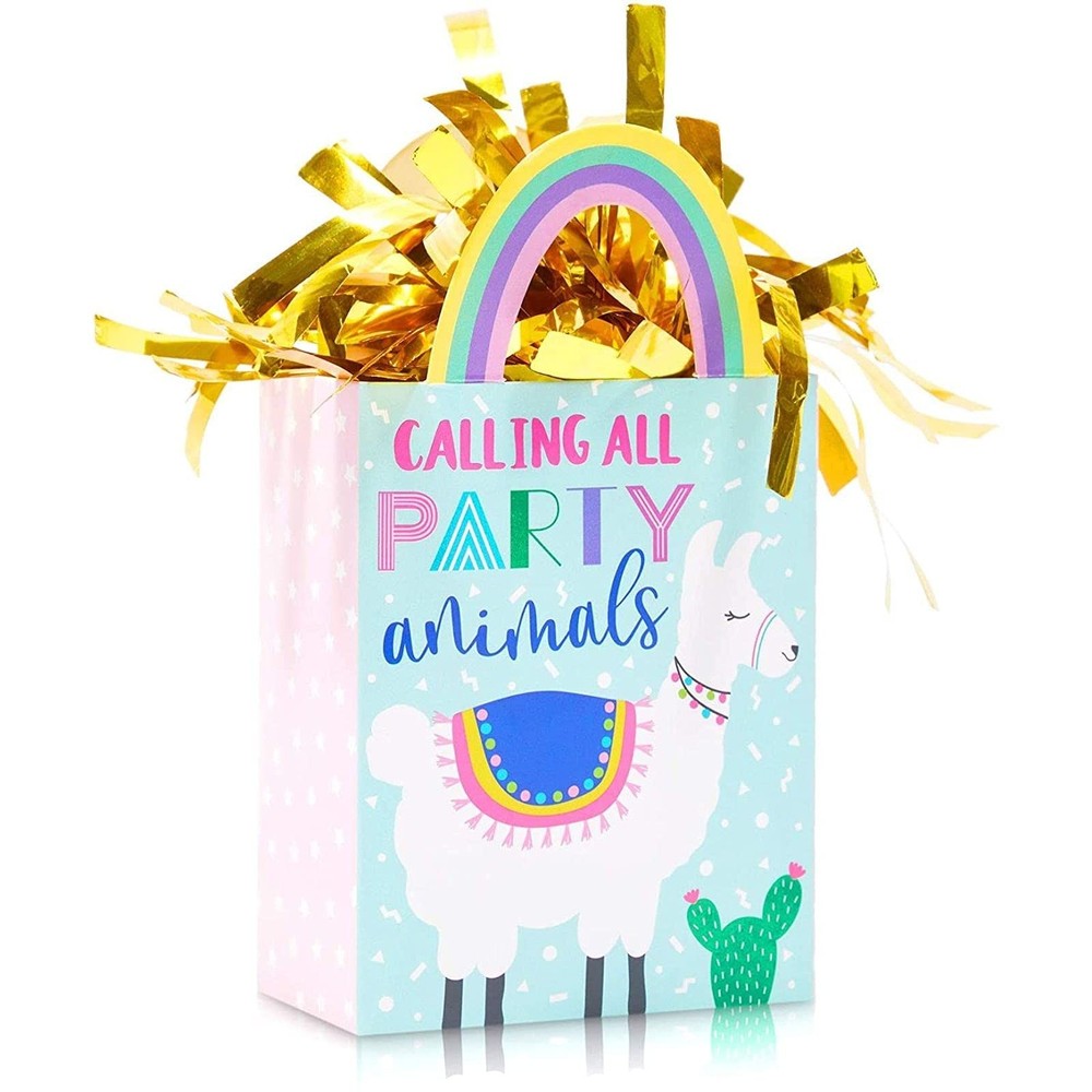 Balloon Weight Pack – 6 Oz, 6 Pack, Gold Llama Gift Bag Style – Weight for Pa…