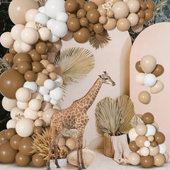 156Pcs Brown Balloons Garland Arch Kit, DIY 18″12″10″ Coffee Brown Blush Nude Ba