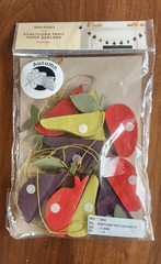 NEW – Glitter Handmade Paper Honeycomb Fruit Garland 72 in World Market Apple