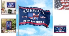 4th of July Decorations – 3×5 Ft Double Sided 3 Layers 250th Anniversary Flag…