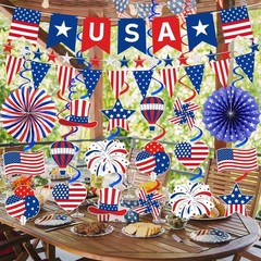 37Pcs Red, White & Blue 4th of July Decoration Kit – Perfect for Any Celebration